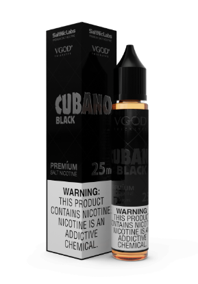 تصویر  VGOD SaltNic E liquid Cubano Black || سالت نیکوتین ویگاد کوبانا سیاه