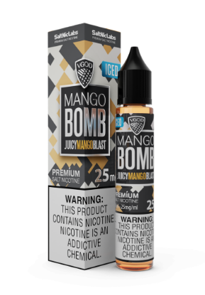 تصویر  VGOD SaltNic E Liquid Iced Mango Bomb || سالت نیکوتین ویگاد بمب انبه یخ