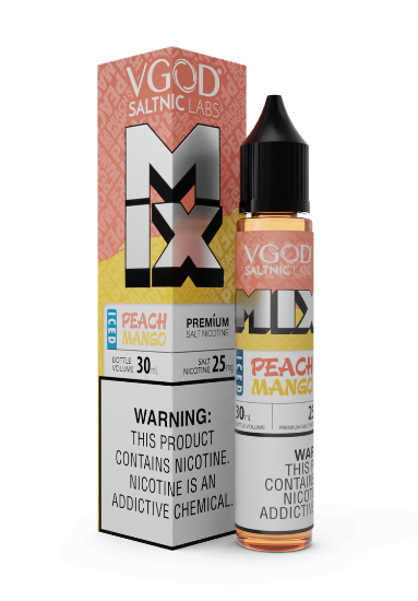 تصویر  VGOD SaltNic E liquid MIX Iced Peach Mango || سالت نیکوتین ویگاد انبه هلو یخ