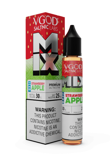 تصویر  VGOD SaltNic E liquid MIX Iced Strawberry Apple || سالت نیکوتین ویگاد سیب توت فرنگی یخ