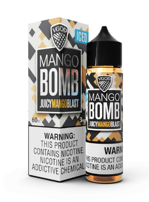 تصویر  VGOD Juice  E Liquid Iced Mango Bomb || جویس ویگاد بمب انبه یخ