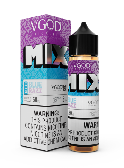 تصویر  VGOD Juice  E liquid MIX Iced Blue Razz || جویس ویگاد میکس یخ رزبری