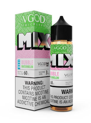 تصویر  VGOD Juice  E liquid MIX Iced Bubble Watermelon || جویس ویگاد هندوانه آدامس بادکنکی