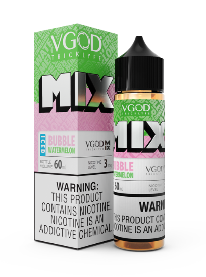 تصویر  VGOD Juice  E liquid MIX Iced Bubble Watermelon || جویس ویگاد هندوانه آدامس بادکنکی