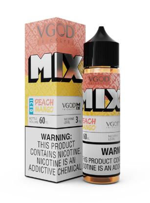 تصویر  VGOD Juice  E liquid MIX Iced Peach Mango || جویس ویگاد انبه هلو یخ