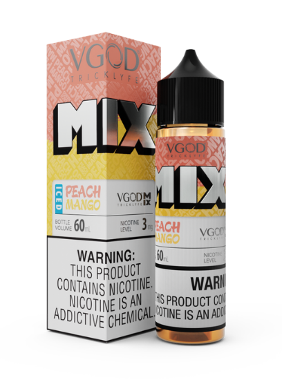 تصویر  VGOD Juice  E liquid MIX Iced Peach Mango || جویس ویگاد انبه هلو یخ