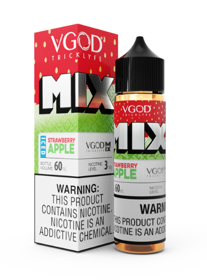 تصویر  VGOD Juice  E liquid MIX Iced Strawberry Apple || جویس ویگاد سیب توت فرنگی یخ