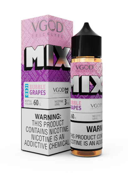 تصویر  VGOD Juice  Eliquid MIX Iced Bubble Grapes || جویس ویگاد انگور یخ