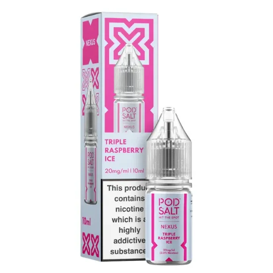 تصویر  Nexus Triple Raspberry Ice Nicotine Salt POD SALT || پاد سالت ، سالت نیکوتین تریپل تمشک