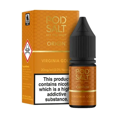 تصویر  Pod Salt Origin Virginia Gold  Nicotine Salt || سالت نیکوتین پاد سالت اوریجین تنباکو ویریجینا وانیل