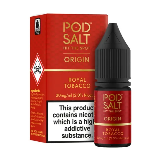 تصویر  Pod Salt Origin Royal Tobacco 10ml Nicotine Salt || سالت نیکوتین پاد سالت اوریجین رویال تنباکو کارامل