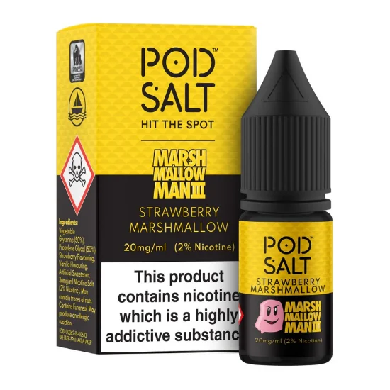 سالت نیکوتین پاد سالت توت فرنگی مارشمالو (Pod Salt Strawberry Marshmallow)